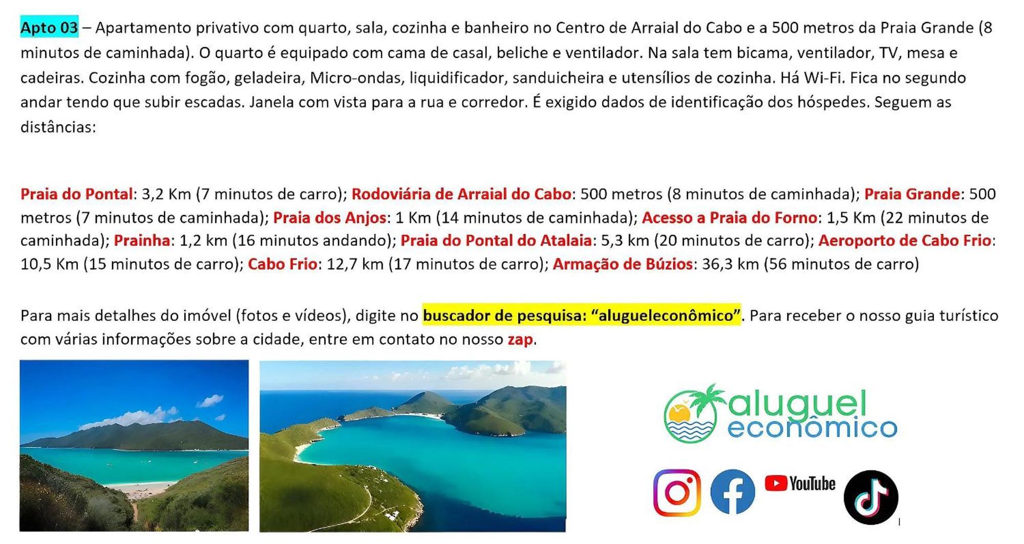 Arraial Do Cabo - Brisas Do Farol - Aluguel Economico 아파트 외부 사진