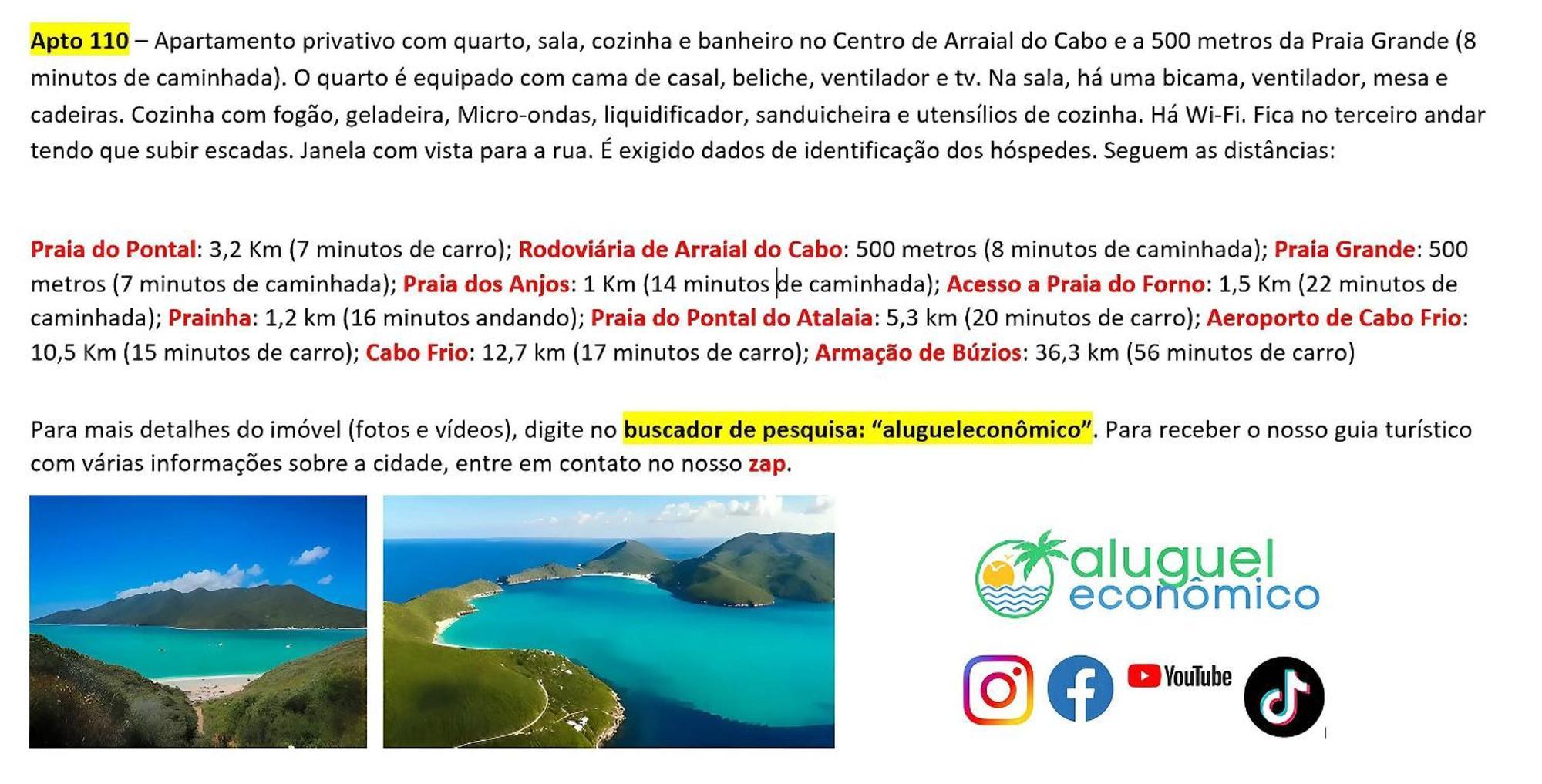 Arraial Do Cabo - Brisas Do Farol - Aluguel Economico 아파트 외부 사진