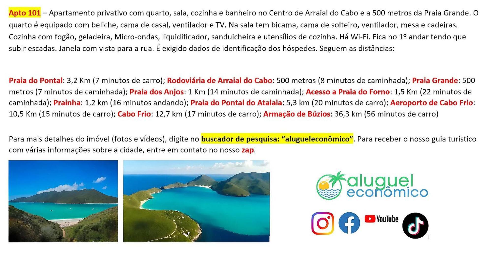Arraial Do Cabo - Brisas Do Farol - Aluguel Economico 아파트 외부 사진