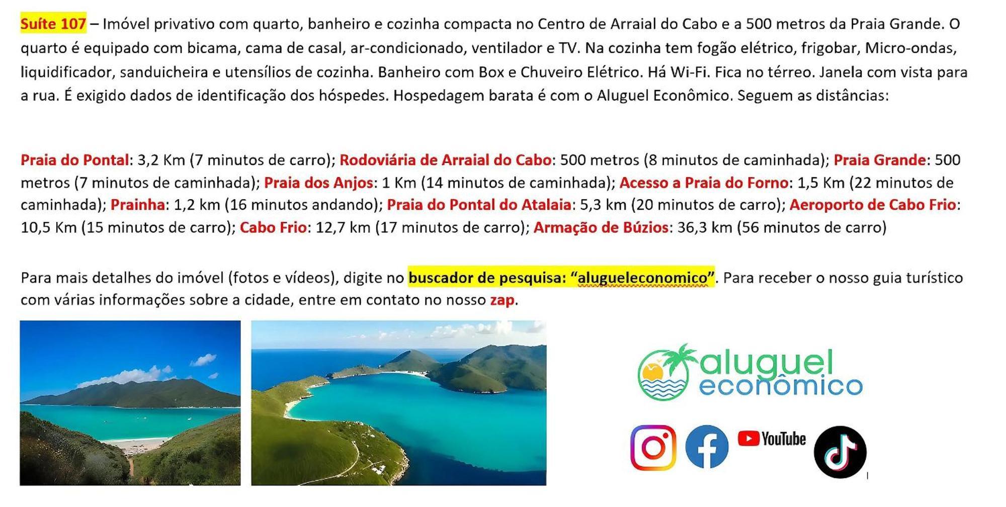 Arraial Do Cabo - Brisas Do Farol - Aluguel Economico 아파트 외부 사진