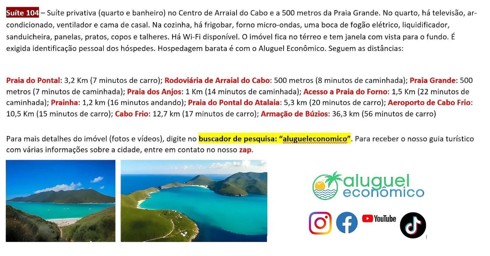 Arraial Do Cabo - Brisas Do Farol - Aluguel Economico 아파트 외부 사진
