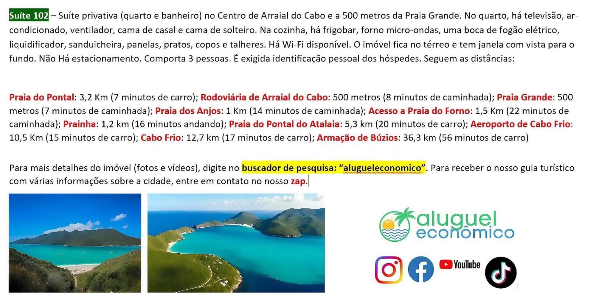 Arraial Do Cabo - Brisas Do Farol - Aluguel Economico 아파트 외부 사진